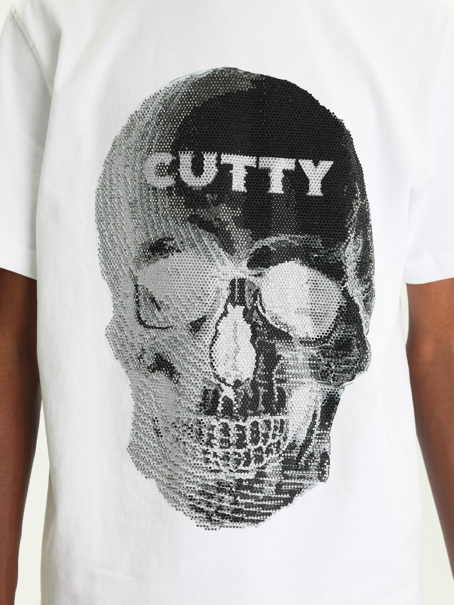 Cutty T-Shirt Skull  Logo White